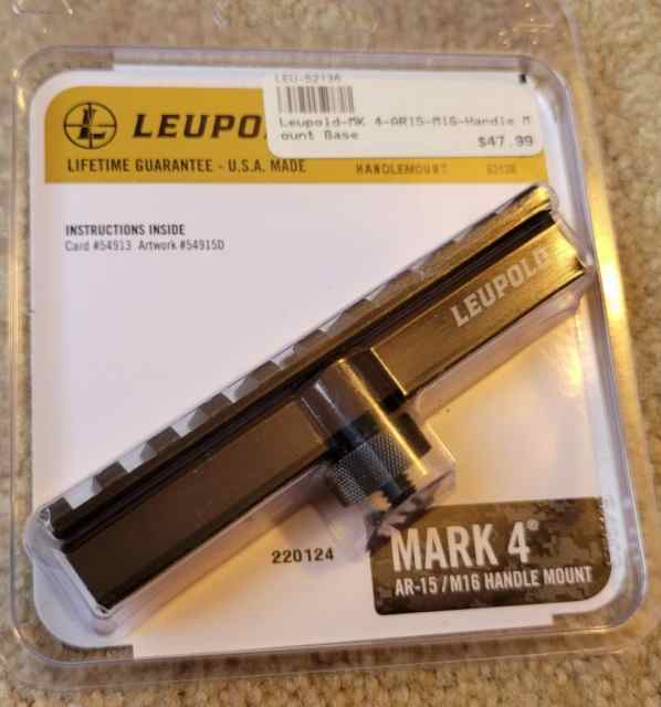 NEW LEUPOLD MARK 4 AR15/M16 HANDLE MOUNT