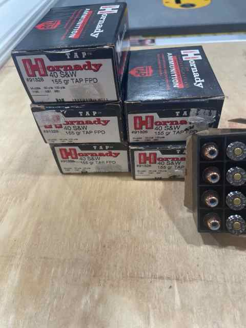 Hornady .40 S&amp;W TAP 155gr HP FPD 20rd 