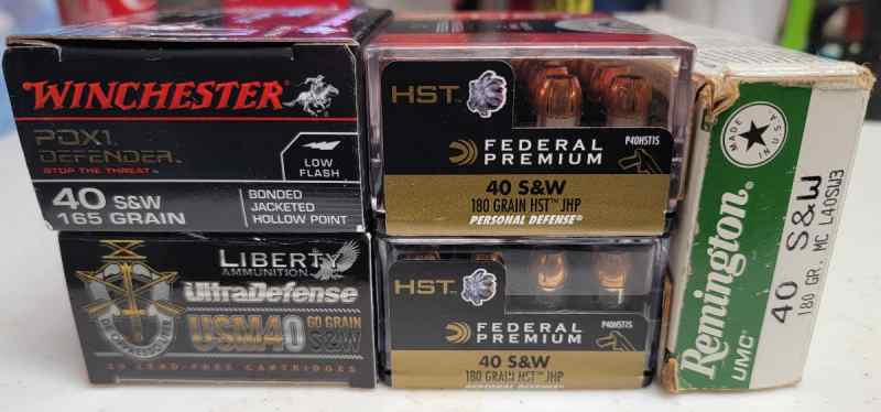 .40 S&amp;W - 73 rounds HP + 50 rounds MC