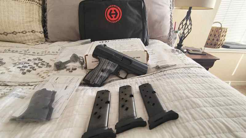 Custom gripped Hi-point C9 w/3 mags and range bag