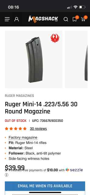 Ruger Mini 14 Magazine