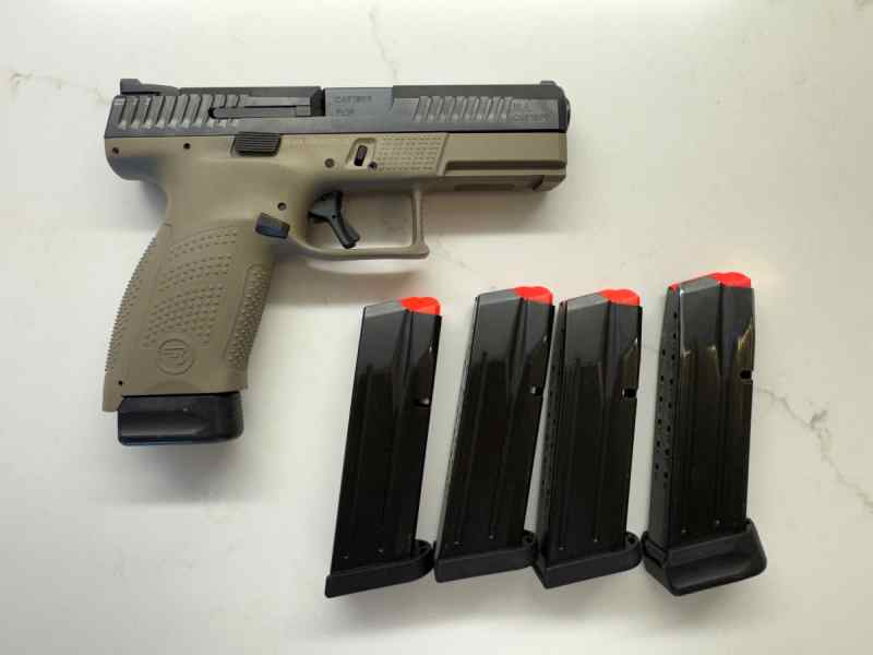 CZ P10c FDE 9mm with 5 mags and holster