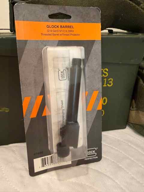 NIB Glock OEM G19Gen5 / G19X / G45 Threaded Barrel