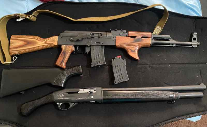 Chiappa AK and  Black Ace shotgun