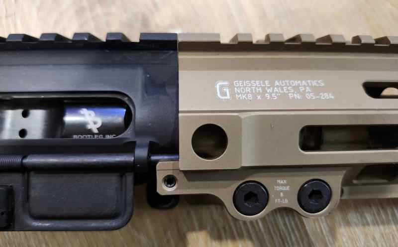 Built Mueller dog bone upper/Geissele