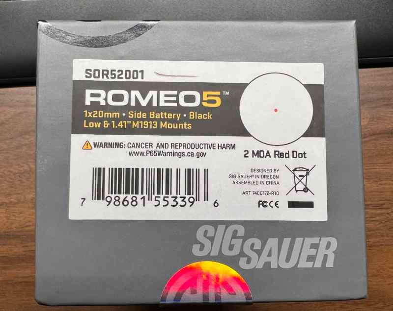 Sig Sauer Romeo5 2MOA Red Dot Sight