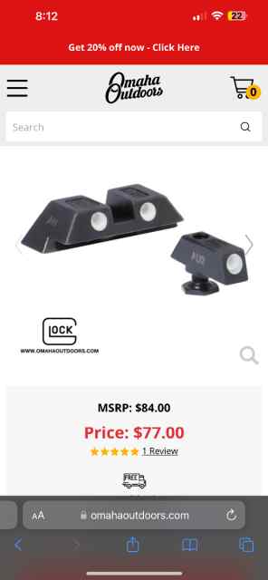 Glock 19X Night Sights OEM