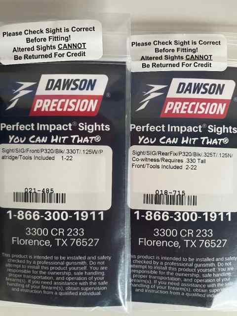 Dawson P320 sights
