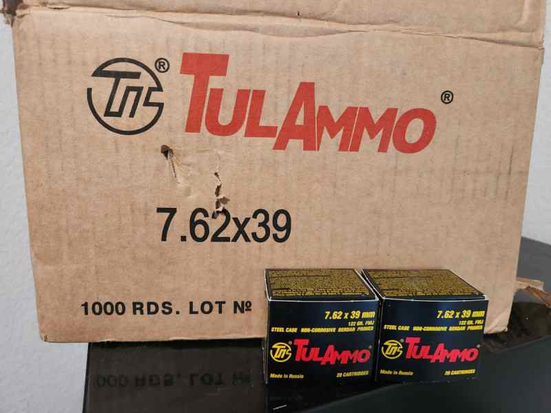 7.62 x 39 Tula 1000rds