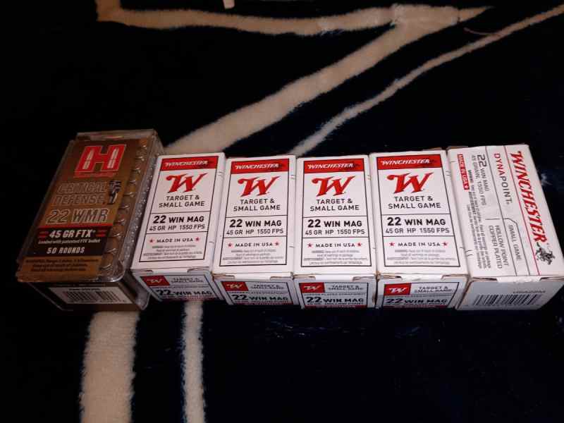300 Rds 22 Mag ammo &amp; 300 Rds 22 Lr ammo.