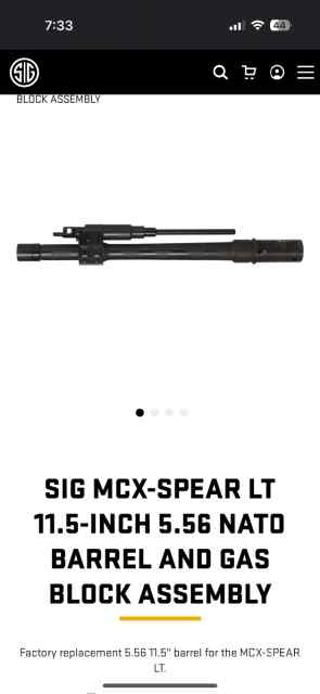 Sig MCX LT 11.5 Barrel 