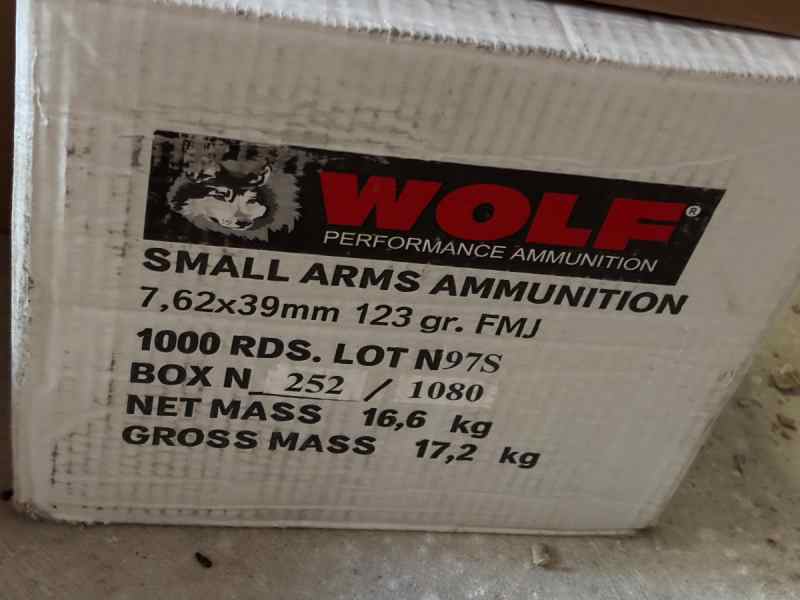 Wolf 7.62x39 FMJ 1,000 rds