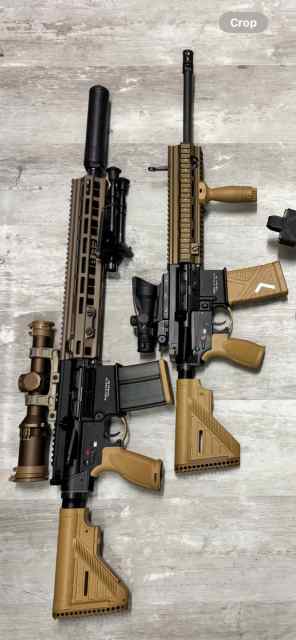 Hk mr762 m110 and mr556 with 416 rail.Ral8000