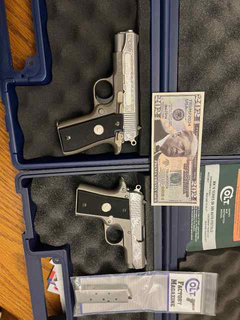 2 Engraved Colt Pocketlites SS