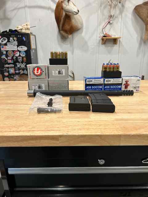 458 SOCOM Barrel Ammo and Accessories 