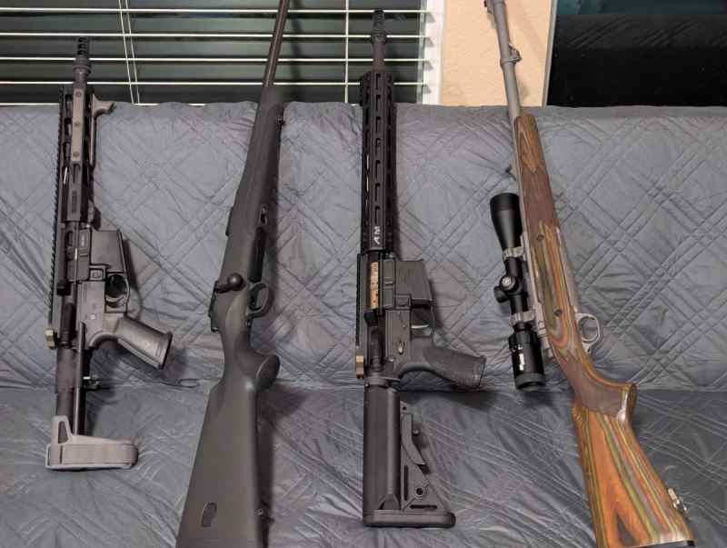 Ruger 300BLK, Mauser M18, Aero AR-15, Ruger M77