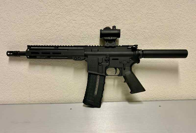 American Tactical AR pistol with red dot