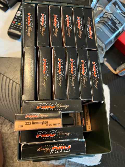1,000 rds of PMC Bronze 223 55gr 