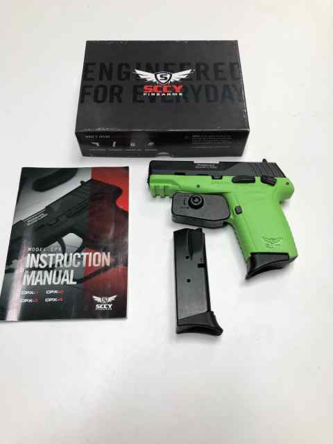 Green SCCY Industries CPX-1 Gen 3 9MM With Two Mag