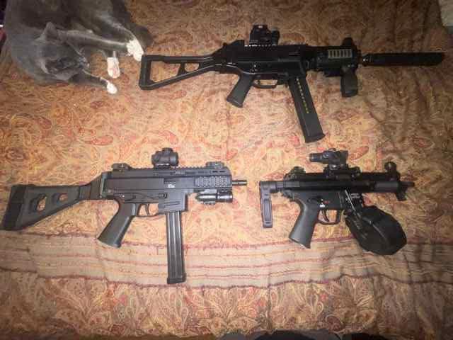 HK SP5k PDW, B&amp;T Brace, Trijicon TA44 Acog