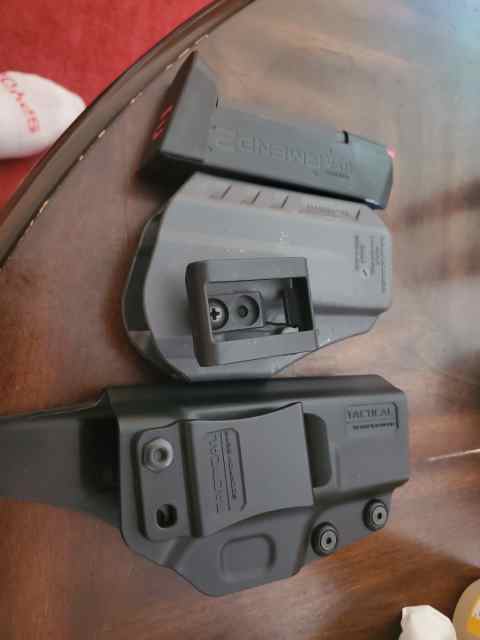 Glock 19 aftermarket mag and 2 holsters