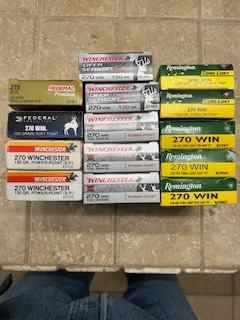 Various Factory 270 Caliber 20rd boxes each