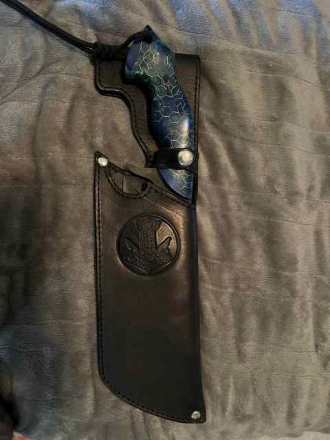 Custom “Cleaver” knife with sheath 