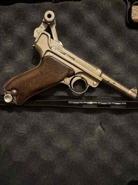 P-08 Luger 1918 Nickel platted