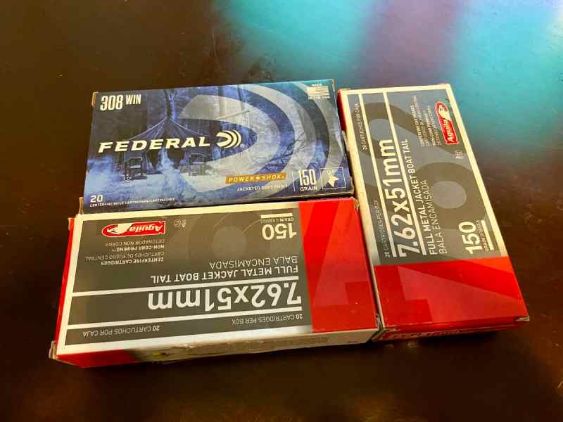 60 rounds (total) .308 and 7.62x51  