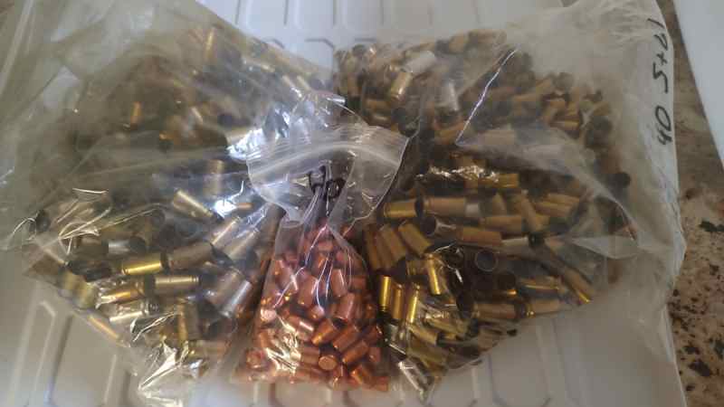 40 SW brass cases / fmj